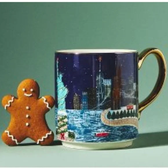Anthropologie Holiday In The City New York Mug - Picture 1 of 6